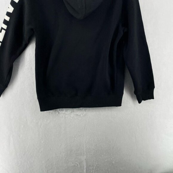 Nautica Sweatshirt Boys Sz M Black Full-Zip Hooded Ribbed Trim Printed Logo - Picture 9 of 11